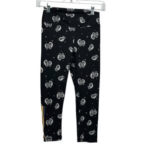 The Upside Boxing Glove Novelty Leggings Womens SZ 6 Black Athleisure Yoga Gym
